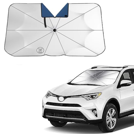 STHIRA Car Windshield Sun Shade Umbrella Quick Installation Car Windshield Sun Shade, Foldable Windproof Car Universal Large Size Windshield Sun Shade Cover for Auto Sedan, SUV, 140 * 79cm STHIRA Car Windshield Sun Shade Umbrella Quick Installation Car Windshield Sun Shade, Foldable Windproof Car Universal Large Size Windshield Sun Shade Cover for Auto Sedan, SUV, 140 * 79cm